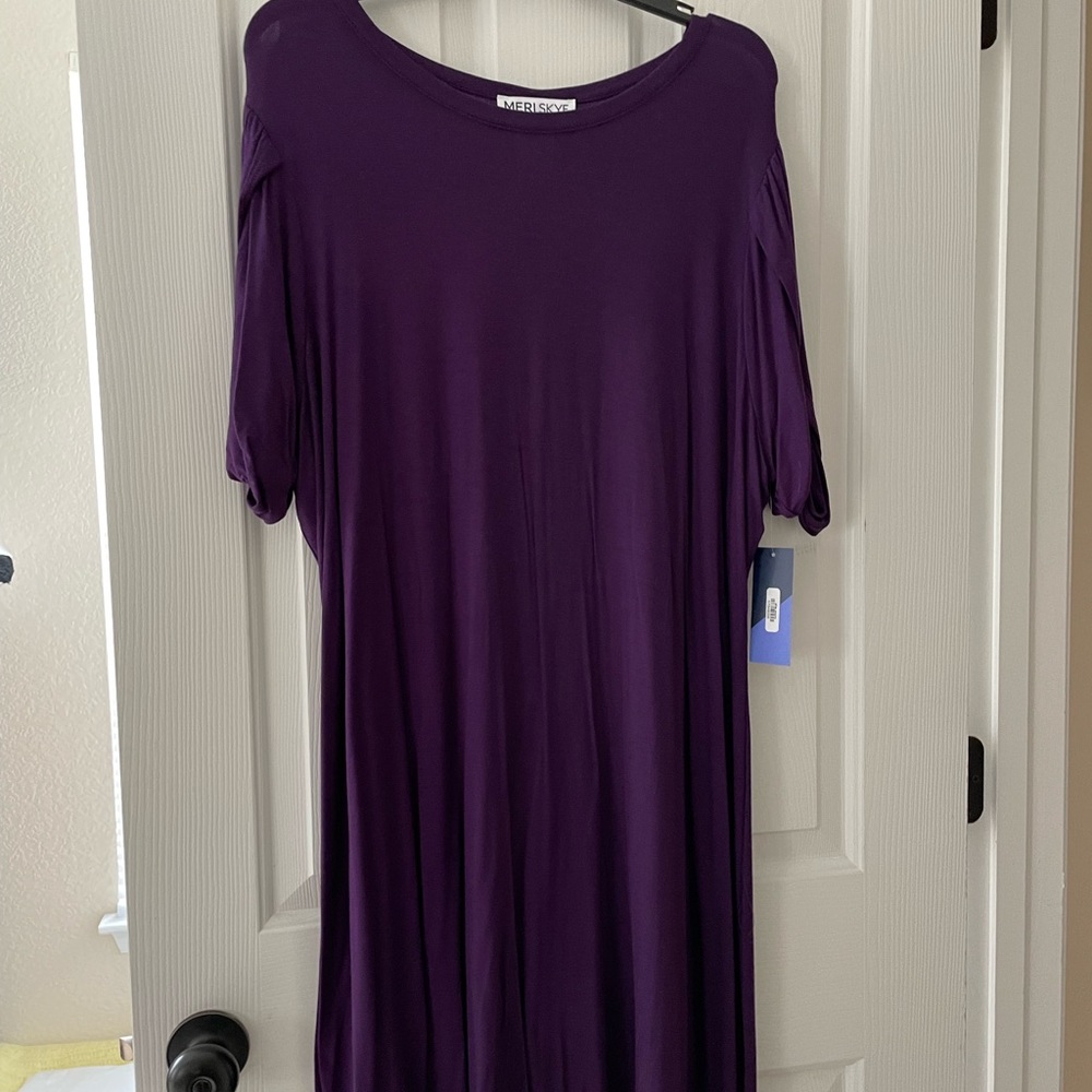 Meri Skye purple t-shirt Midi dress. Size 2X